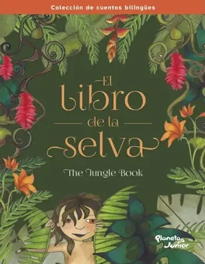 Portada de EL LIBRO DE LA SELVA (colección de cuentos bilingües)