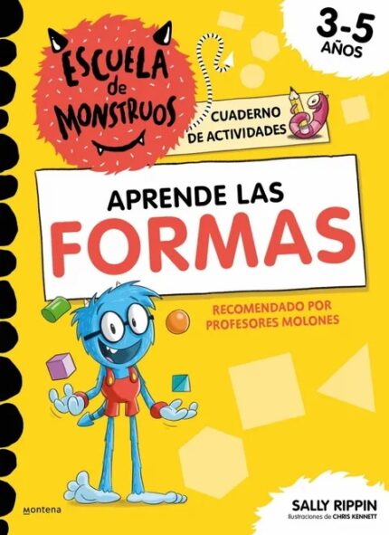 Portada de Escuela de monstruos Cuaderno de actividades Aprende las formas