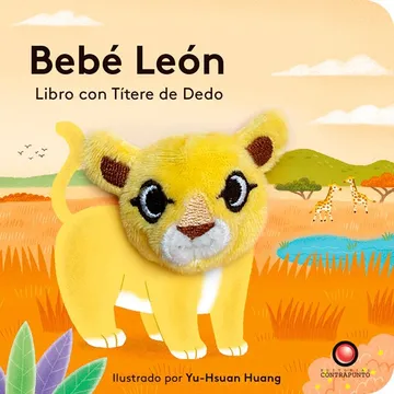 Portada de Libro con Titere de Dedo Bebe Leon