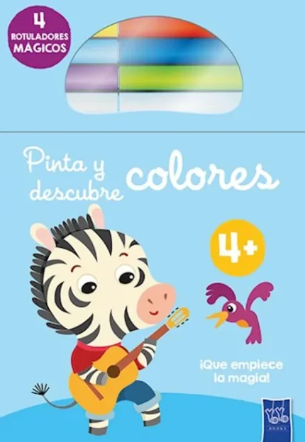 Portada de Pinta Y Descubre Colores. Cebra